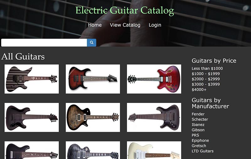 Electric Guitar Catalog